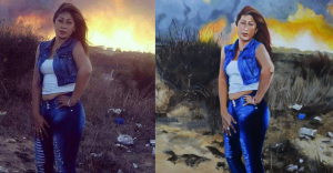 Joven del meme del incendio de Valparaíso indignada con pintura de su foto: "Me gustaría hacerlo tira"