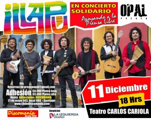 Illapu dará concierto solidario en apoyo a Prensa Opal