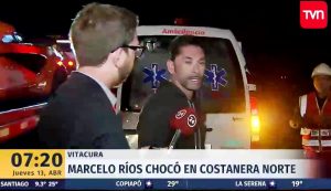 Marcelo Ríos chocó, pero está bien: "Había una mancha de aceite en el camino"