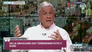Hilarante error en Canal 13 con cuña de Sebastián Piñera: "En la Araucanía hay terrorismo puto y duro"
