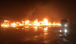 29 camiones del grupo Bethia son quemados en San José de la Mariquina