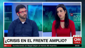 VIDEO| Valentina Olivares (ND) defiende a Alberto Mayol y se enfrasca en round con Miguel Crispi (RD) en CNN