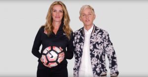 #PasaElBalón: La campaña liderada por Julia Roberts y Ellen DeGeneres en apoyo al fútbol femenino