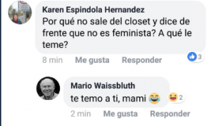 "Te temo a ti mami": Mario Waissbluth saca todo su machismo en discusión con Karen Espíndola en Facebook