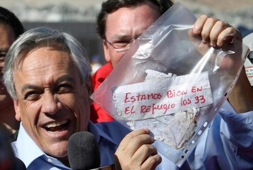 33 mineros rescatados en 2010 despiden a Piñera: «Siempre creyó que estábamos vivos»