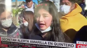 El admirable reclamo de niña de Quintero: "Perdemos nuestro derecho a estudiar por el aire cochino que tiran las empresas"