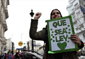 Tormenta de pañuelos verdes en Buenos Aires