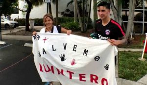 "Salvemos Quintero": El lienzo que invitó a Felipe Gutiérrez a manifestar su apoyo desde Miami