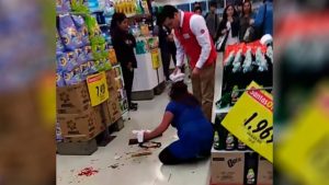 Detuvieron a guardia que agredió a mujer embarazada en supermercado Santa Isabel de Temuco