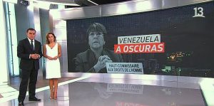 Critican a Canal 13 por colocar imagen de Bachelet en noticia sobre apagón en Venezuela
