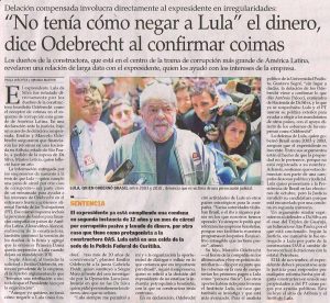 El Mercurio distorsiona las noticias sobre Lula y omite la corrupción de Cardoso y la derecha en Brasil