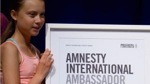 Greta Thunberg y el movimiento Viernes por el Futuro reciben el máximo galardón de Amnistía Internacional