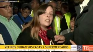VIDEO| "Muestren la realidad": Vecina de Puente Alto increpa en vivo a Canal 13 durante cobertura de presuntos saqueos