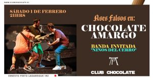 Chocolate Amargo: Ases Falsos y Niños del Cerro se presentarán en Club Chocolate