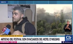 "Si Piñera hubiera renunciado de un principio, esto no estaría pasando": Artista evacuado de Hotel O´higgins sorprende con respuesta