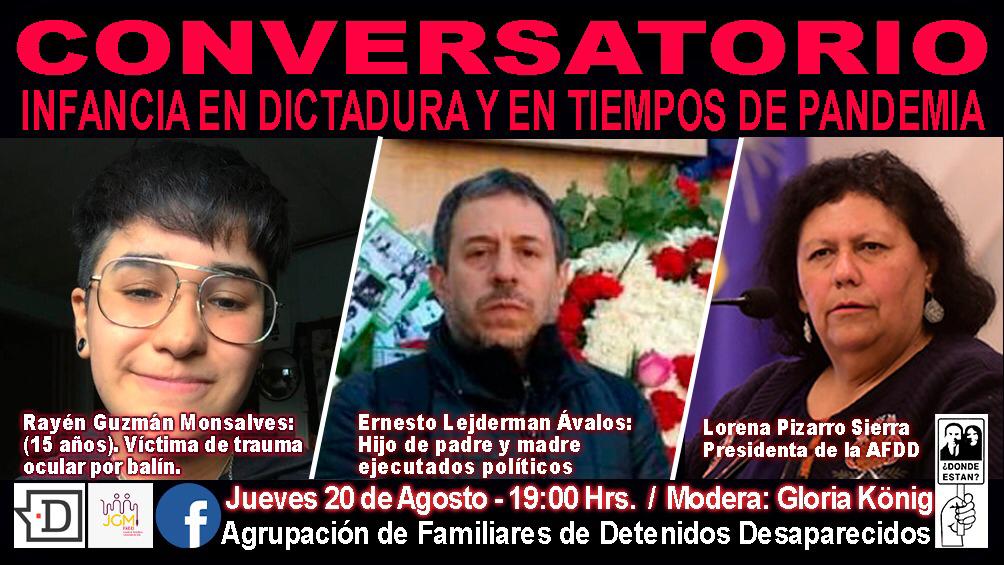 Conversatorio «Infancia en dictadura y en tiempos de pandemia» será transmitido este jueves por El Desconcierto