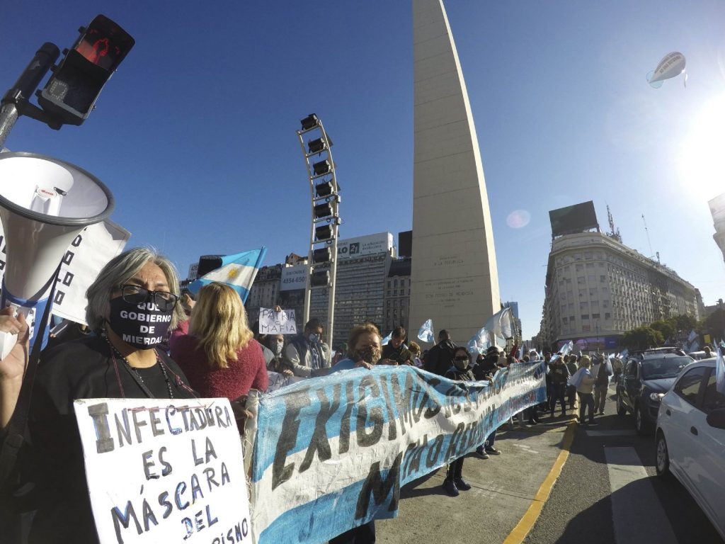 Argentina vive intensa jornada de protestas contra el gobierno de Alberto Fernández en plena pandemia