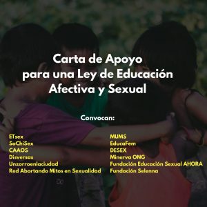 CARTA| Misiva pública de apoyo a una Ley de Educación Afectiva y Sexual