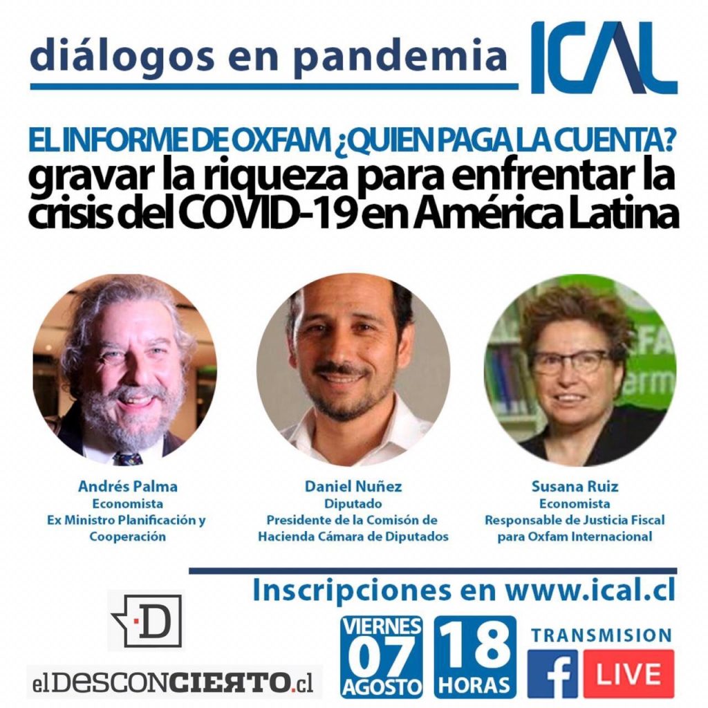EN VIVO| «La riqueza para enfrentar la crisis del COVID-19 en América Latina»: ICAL y El Desconcierto transmiten diálogo sobre la pandemia