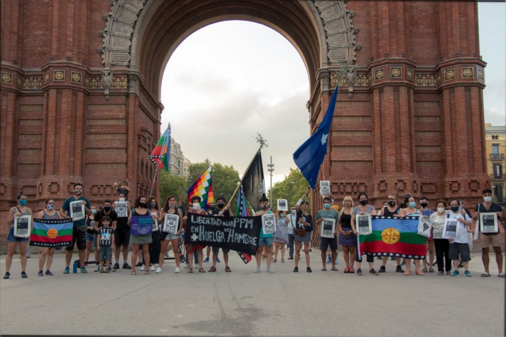 VIDEOS| Manifestaciones en Barcelona, Madrid y Londres solidarizan con presos mapuche en huelga de hambre