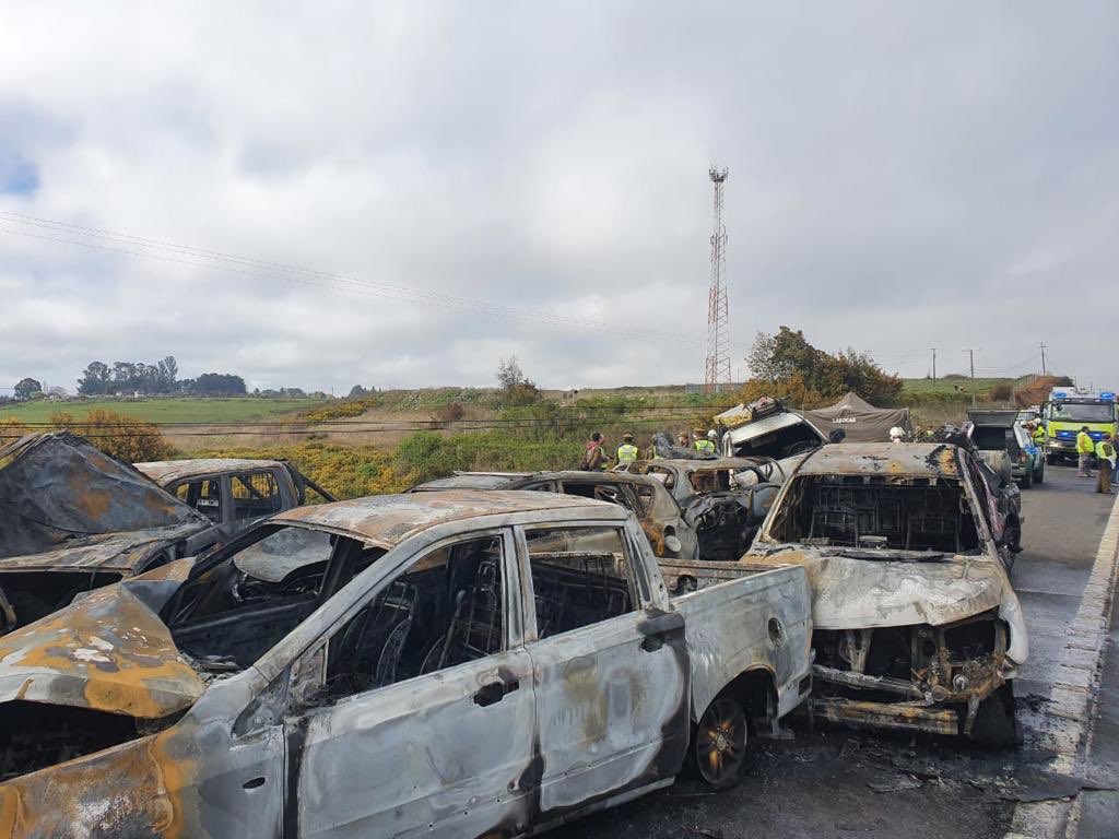 Accidente en Ruta 5 Sur: Descartan atentado en choque múltiple que provocó dos muertos