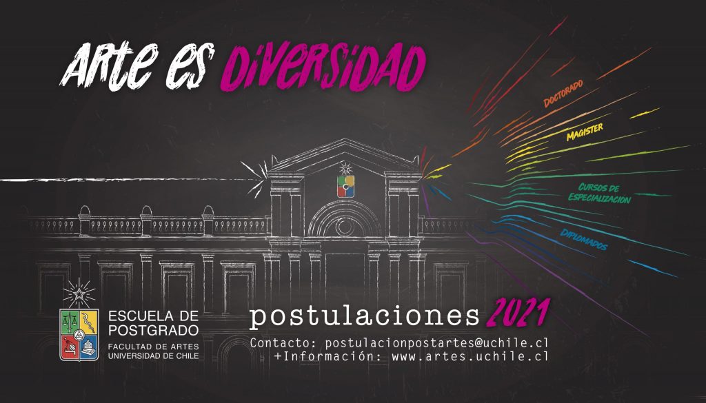 PostArtes U. Chile abre segundo llamado para postulaciones 2021 a programas de postgrado y educación continua