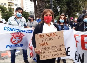 Patricia Valderas, presidenta de la Fenats: "Espero que no volvamos a tener un gobierno de derecha, porque pucha que la hemos sufrido los trabajadores"