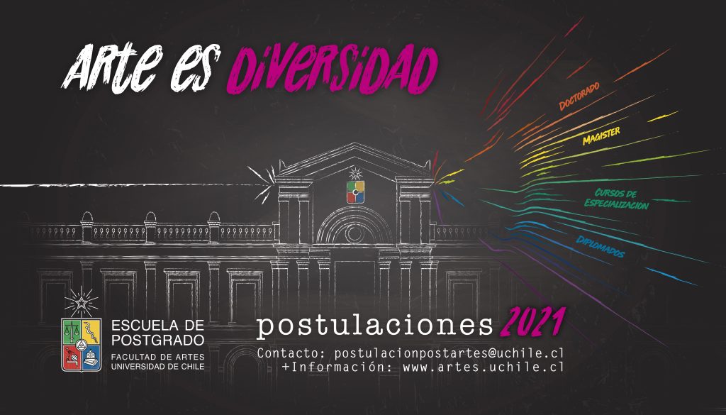 Escuela de Postgrado de la Facultad de Artes U. Chile abre último llamado para postular a sus programas de estudio
