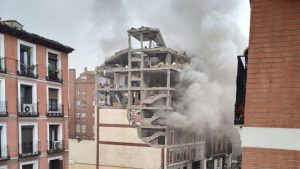 Madrid: Las imágenes que dejó la destructiva explosión en un edificio del centro de la ciudad