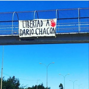Lienzo en apoyo a Darío Chacón