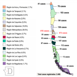 Mapa total de personas que han hecho cambio de nombre y sexo registral en Chile