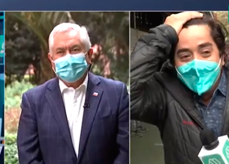 VIDEO| “Lo felicito, me imita muy bien”:  Ministro Enrique Paris sorprende en vivo a Fernando Godoy