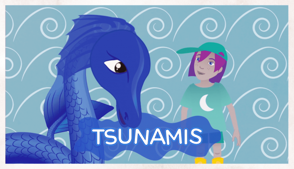 Liberan primeros capítulos de serie animada que ayuda entender a niños y niñas el riesgo de los tsunamis