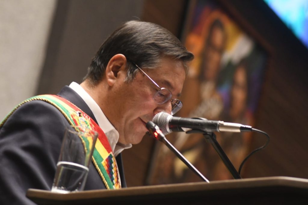 Presidente Arce promete no descansar en busca de sanciones por el «golpe» en Bolivia