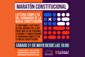 "Maratón Constitucional": Lectura de borrador con destacadas figuras del arte y la cultura