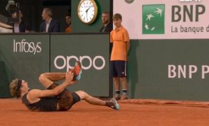 VIDEO| La dramática lesión de Zverev mientras jugaba partidazo ante Nadal en Roland Garros