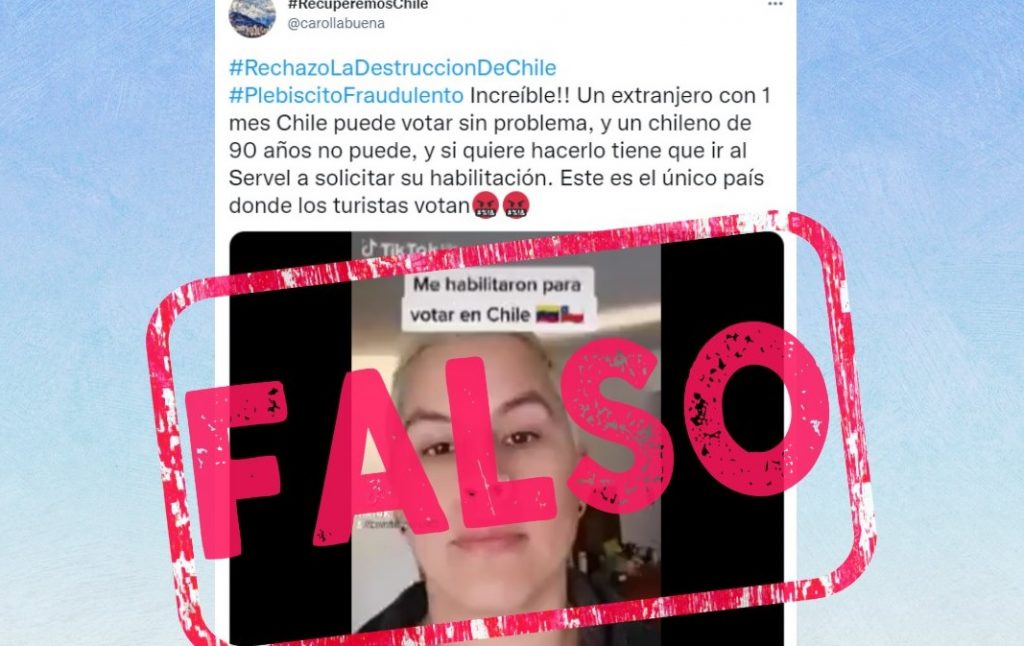 Servel desmiente fake news del Rechazo sobre extranjero habilitado para votar