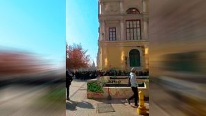 VIDEO| Masiva funa de alumnas deja destrozos dentro y fuera del Instituto Nacional