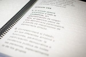 Versión inclusiva: Ministras presentan propuesta de Constitución en formato braille