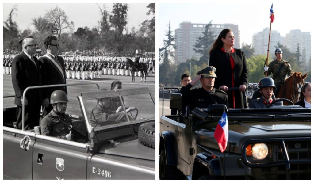 La imagen de Maya Fernández en la Parada Militar preparatoria que hizo recordar a Allende