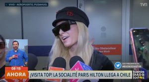 Paris Hilton ya está en Chile y así lo compartió en sus historias de Instagram
