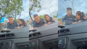 VIDEO| Policías son arrastrados sobre el capó de un auto para evitar control de tránsito