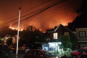 Chiguayante y Hualqui en Alerta Roja por incendio forestal: Ya se coordinaron albergues