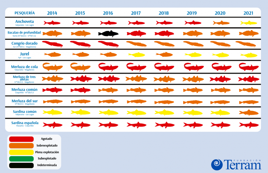 Estado de las principales pesquerías chilenas