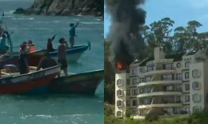 VIDEO| Emergencia en vivo: Departamento se incendia durante homenaje en Pingueral