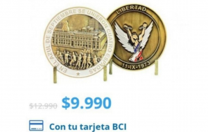 BCI causa polémica por moneda conmemorativa al golpe de Estado: Entidad retiró publicación