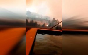 VIDEO| Angustiante: Madre e hija saltan a piscina para no morir en incendio de Santa Juana