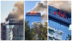 VIDEO| Gran incendio en edificio de Vitacura: Bomberos ya trabaja para controlar el fuego
