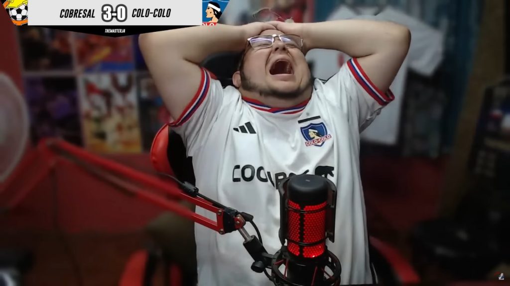 VIDEO| The Master AJ: Así sufrió la derrota ante Cobresal conocido youtuber de Colo Colo