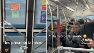 VIDEO| Joven se vuelve viral tras subirse a bus en Maipú y encontrar a todos los pasajeros durmiendo: "La micro del sueño"